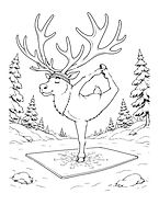 Vorschaubild Yoga aus 50 verrückte Szenen zu Weihnachten zum Ausmalen