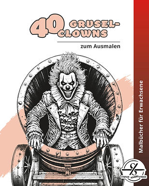 Cover: 40 Grusel-Clowns zum Ausmalen