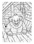 Vorschaubild Bodenklappe aus 40 Gruselclowns zum Ausmalen