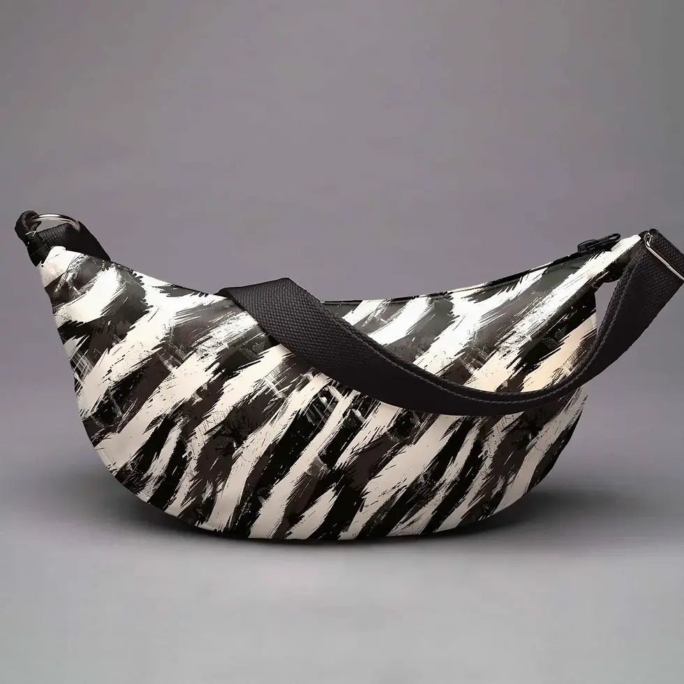 Thumbnail: Zebra Pattern Crossbody Hobo Bag, Adjustable Shoulder Bag, Soft Velvet Purse