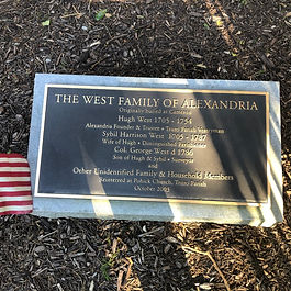The West Family of Alexandria Historical Marker
