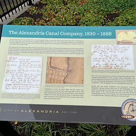 The Alexandria Canal Company, 1830 - 1886 Historical Marker