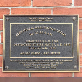Alexandria Washington Lodge Historical Marker