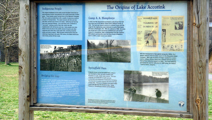 The Origins of Lake Accotink (Historical Marker)