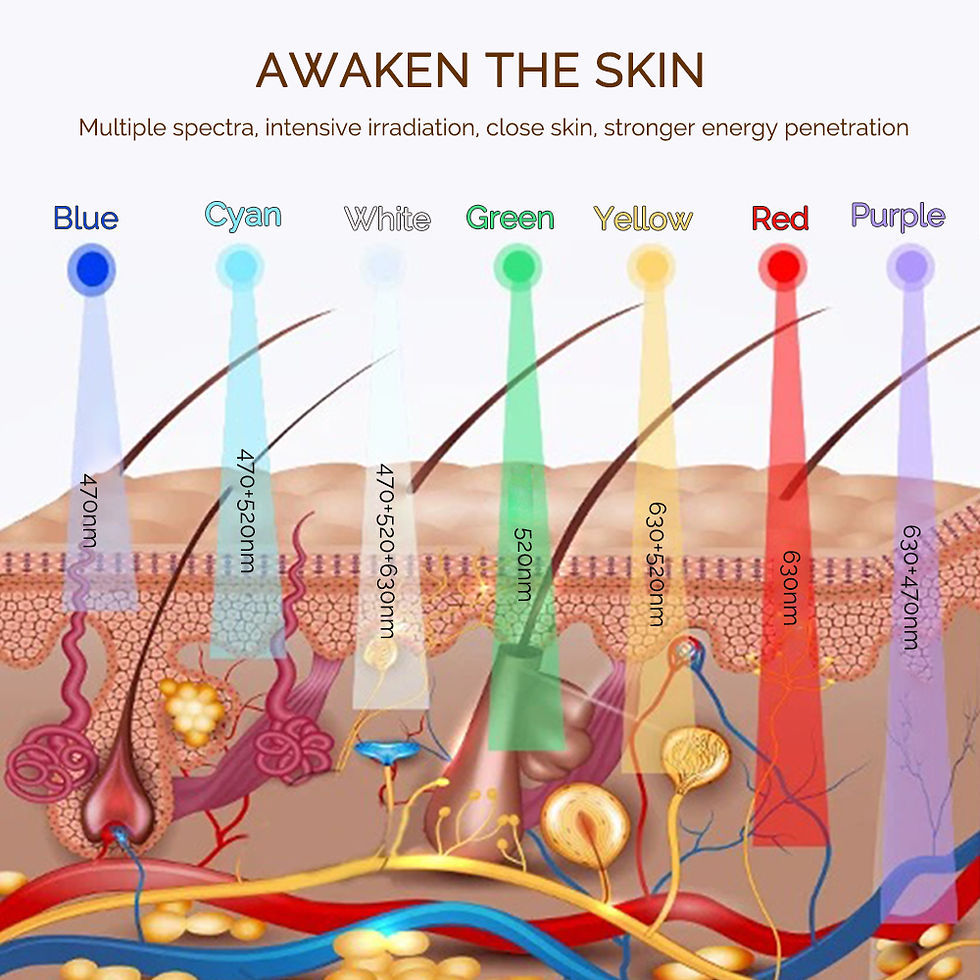 Thumbnail: Rechargeable Facial LED Mask 7 Colors LED Photon Beauty Mask Skin Rejuvenation H