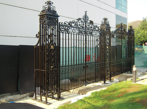 ornate black metal gates