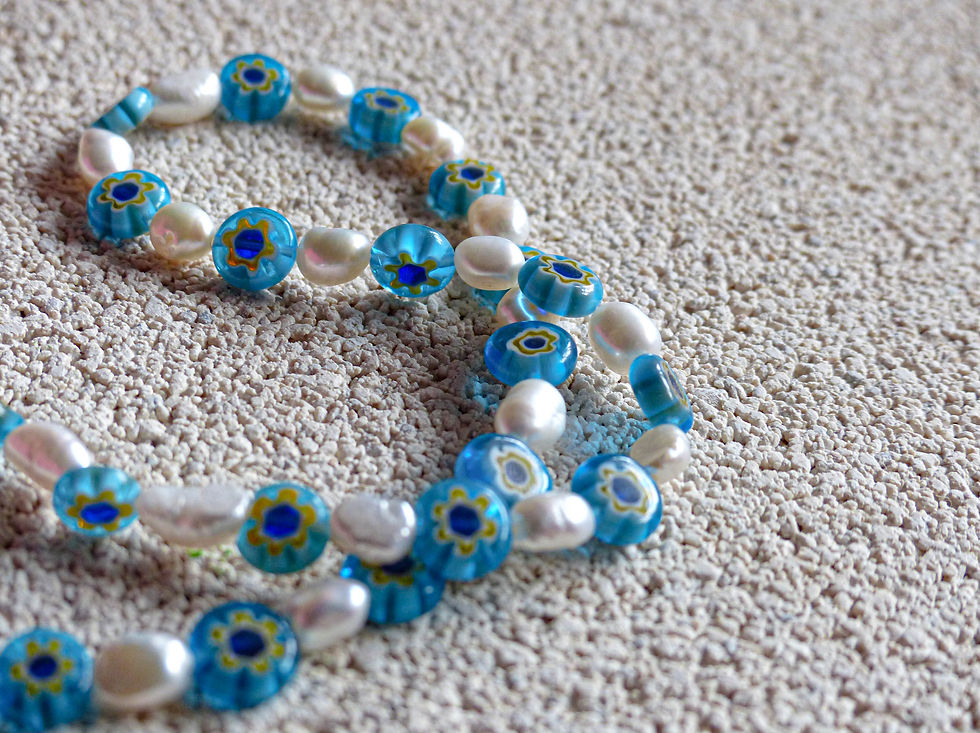 Miniatura: Collar Millefiori blue (+2 colores)