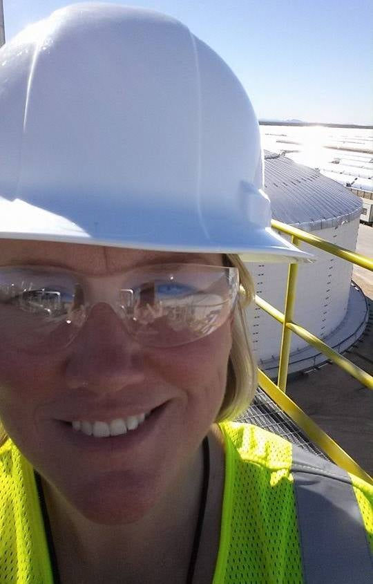 Allison in the field with Solana