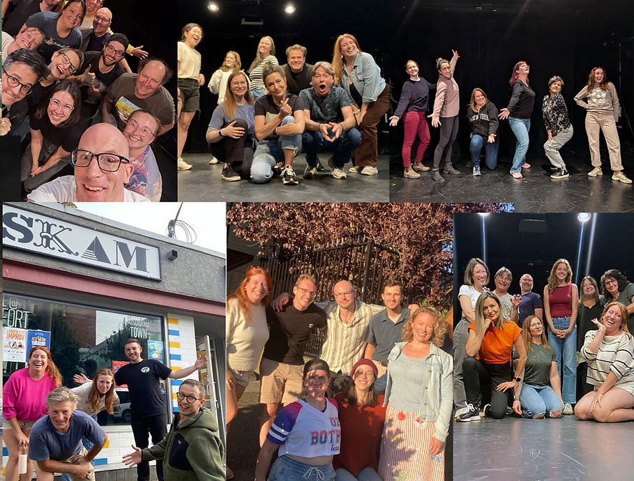 A mosaic of photos from students of Garden City Improv in Victoria BC.