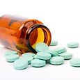 Pills in apothecary bottle