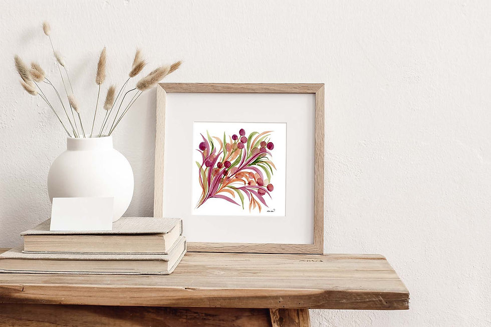 Thumbnail: Autumn Fire Berries Watercolor Print