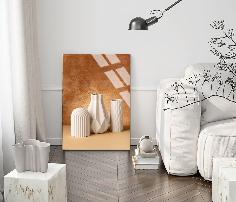 BOHEM TARZ VAZO MODELİ | ÇERÇEVESİZ DİKEY CAM TABLO