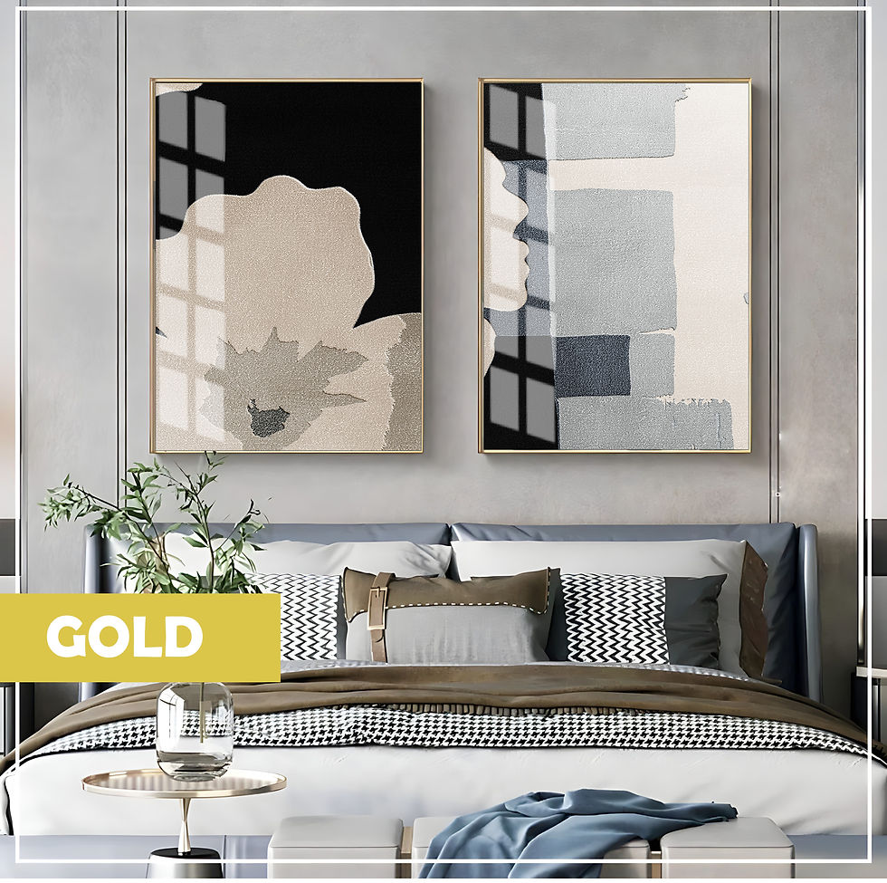 SYTCM-12 SOYUT ÇİÇEKLİ KOMBİN |ÇERÇEVELİ 2Lİ DİKEY CAM TABLO