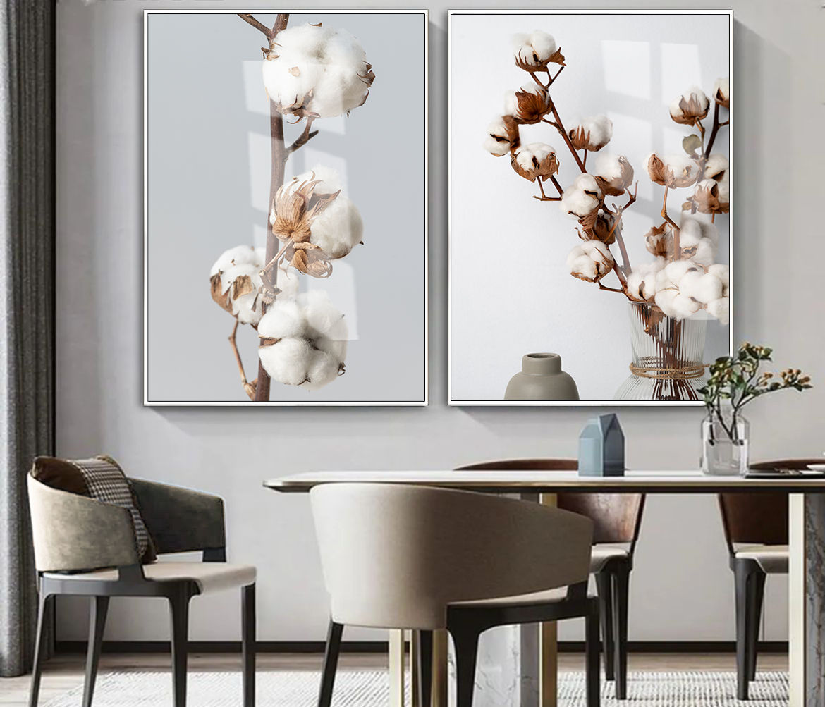 PAMUK BİTKİSİ KOMBİNİ | 2Lİ DİKEY CAM TABLO