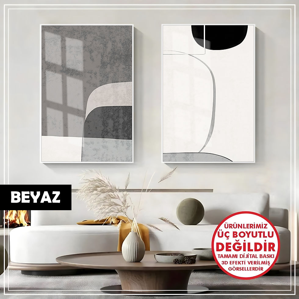 Küçük resim: GRİ KONTRASTLI SOYUT KOMBİN ABSTRCT-13 |ÇERÇEVELİ 2Lİ DİKEY CAM TABLO