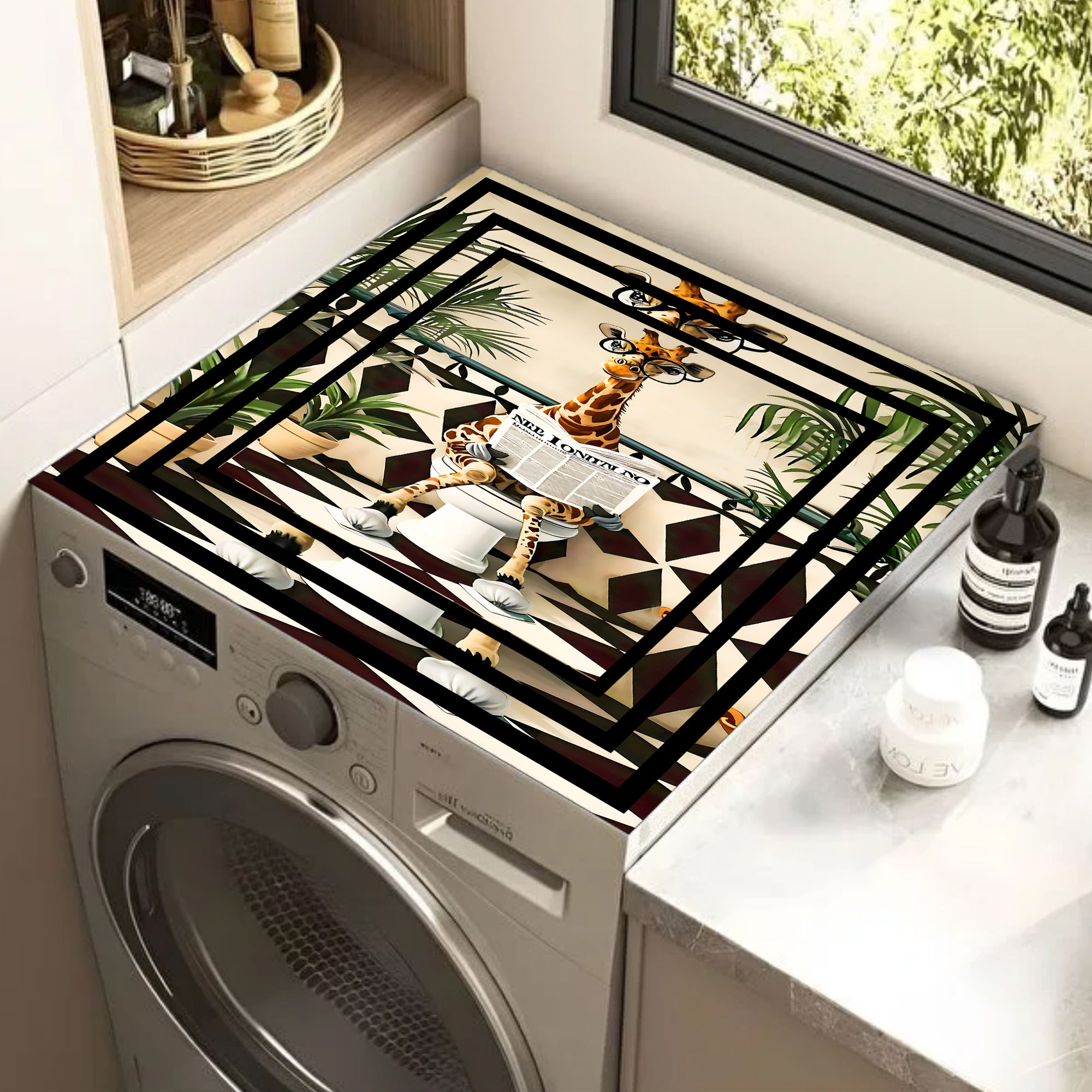 ÇAMAŞIR MAKİNESİ ÜSTÜ ÖRTÜSÜ KURUTMA MAKİNESİ ÖRTÜSÜ (ZÜRAFA) |CMRRTS