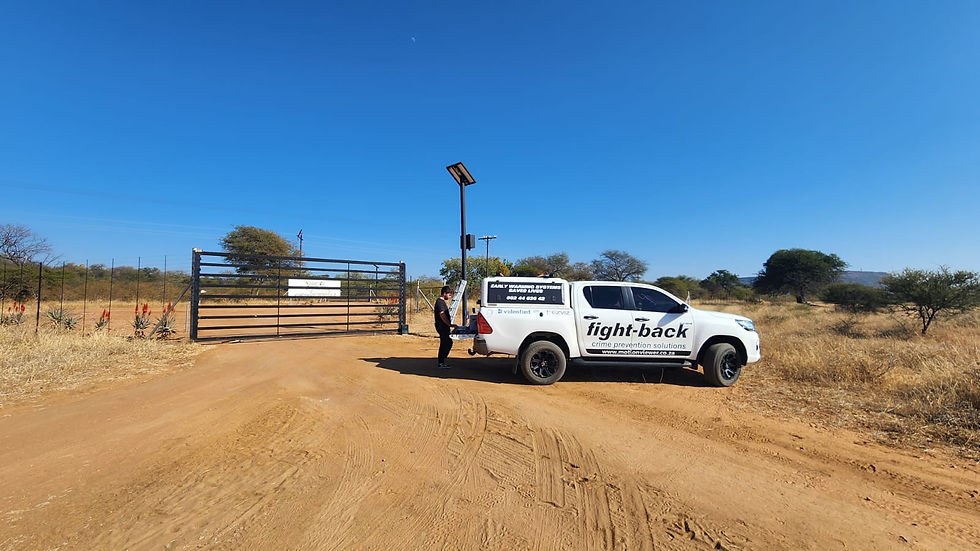 Network point for CCTV at remote gate