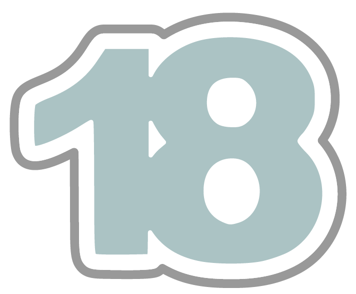 Number 18 Cookie Cutter