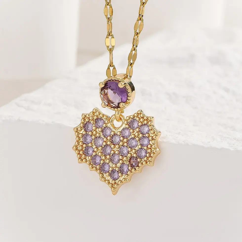 Thumbnail: High-end Necklace For Women, European and American Retro Temperament, Zircon Lov
