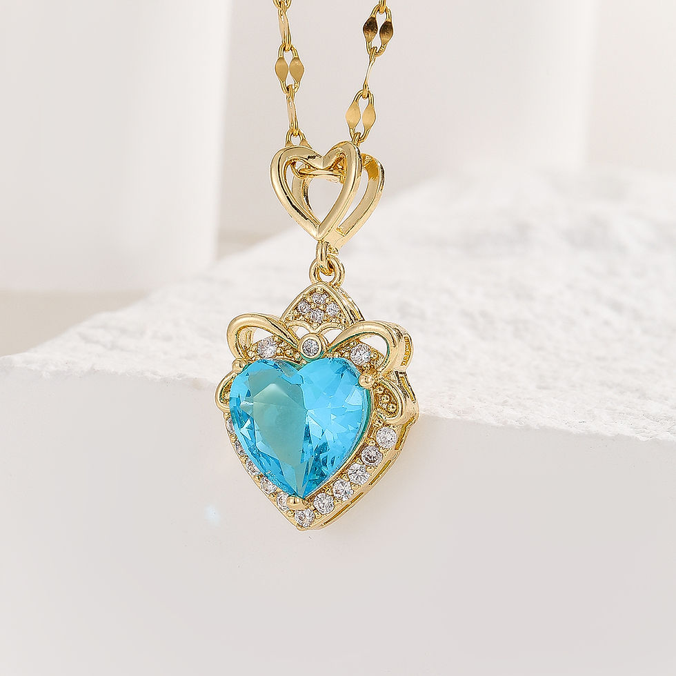 Miniatura: High-end Necklace For Women, European and American Retro Temperament, Zircon Lov