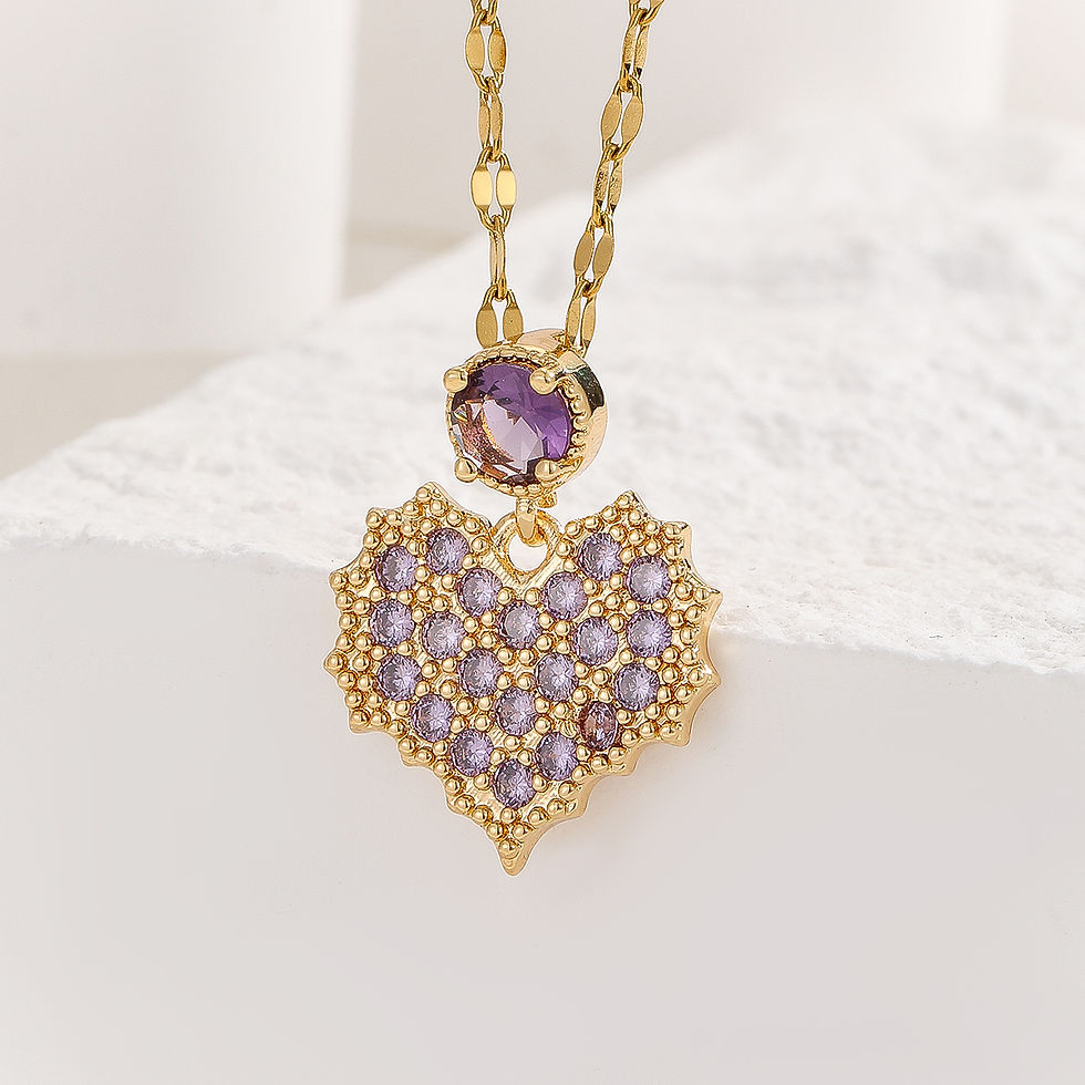 Miniatura: High-end Necklace For Women, European and American Retro Temperament, Zircon Lov