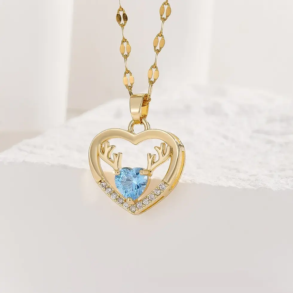 Thumbnail: High-end Necklace For Women, European and American Retro Temperament, Zircon Lov
