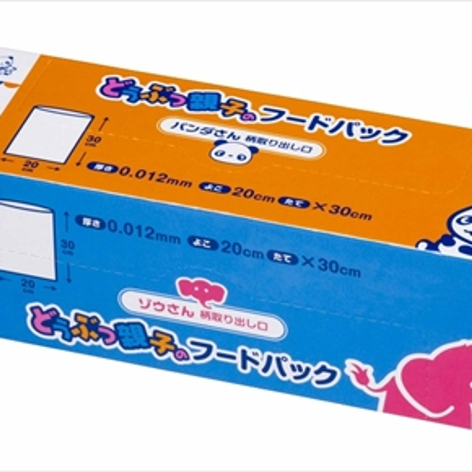 ＣＲ３７０どうぶつ親子のフードパック２ｉｎ１　４０枚 【 ジャパックス 】 【 ポリ袋・レジ袋 】