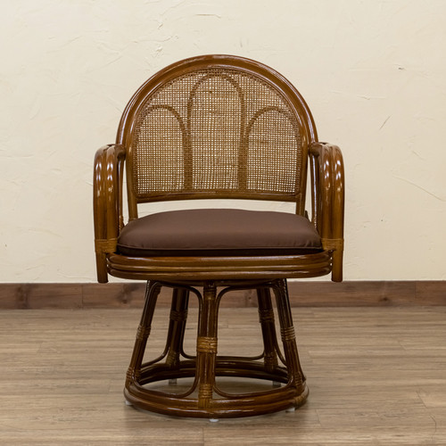 ラタン 回転座椅子 ハイタイプ BR/HN | Imairu