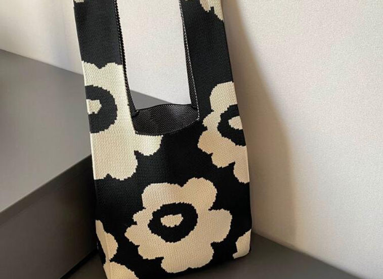 サムネイル： ニット ミニバッグ ハンドバッグ ショッピングバッグ レディースミニトートバック