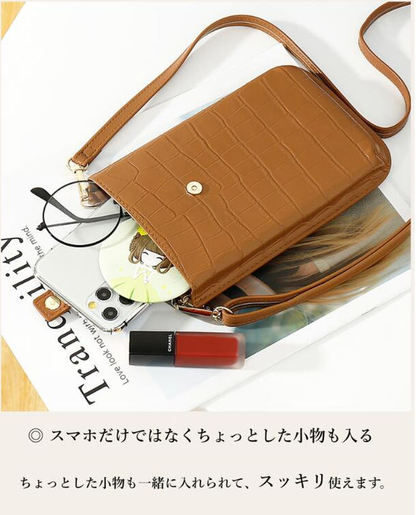 サムネイル： スマホショルダー スマホポーチ レディース ポシェット お財布ポシェット ミニショルダー ショルダーバッグ