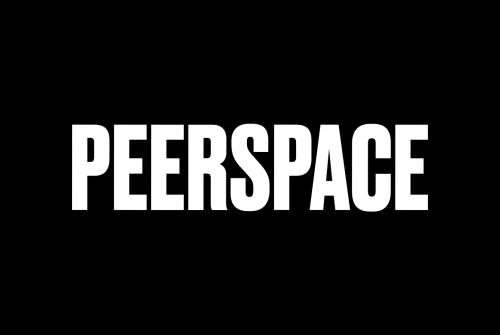 Peerspace logo, links to blog post