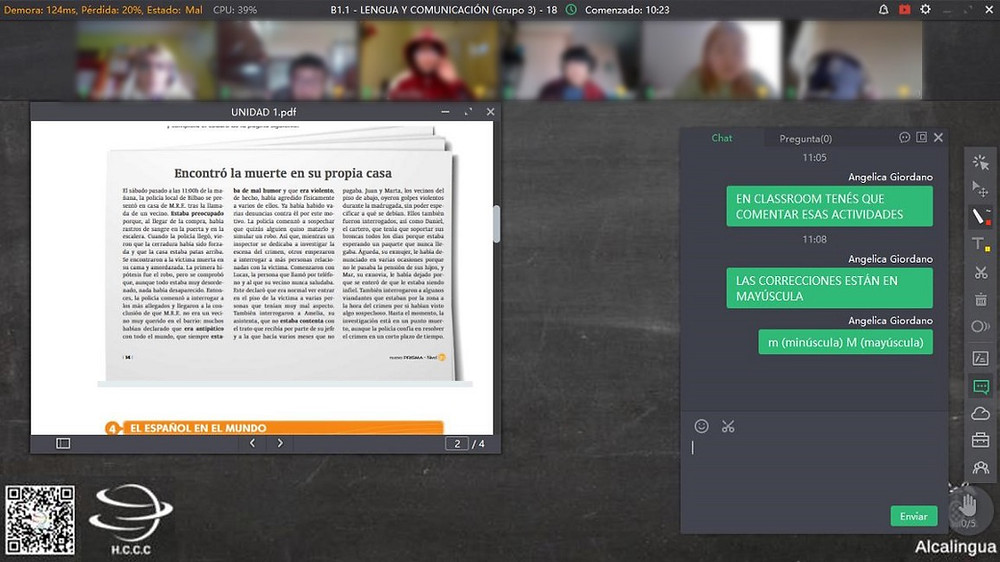 Teaching on ClassIn