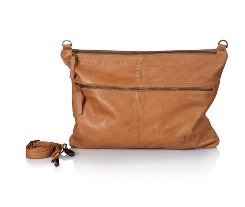 camel leather messenger bag