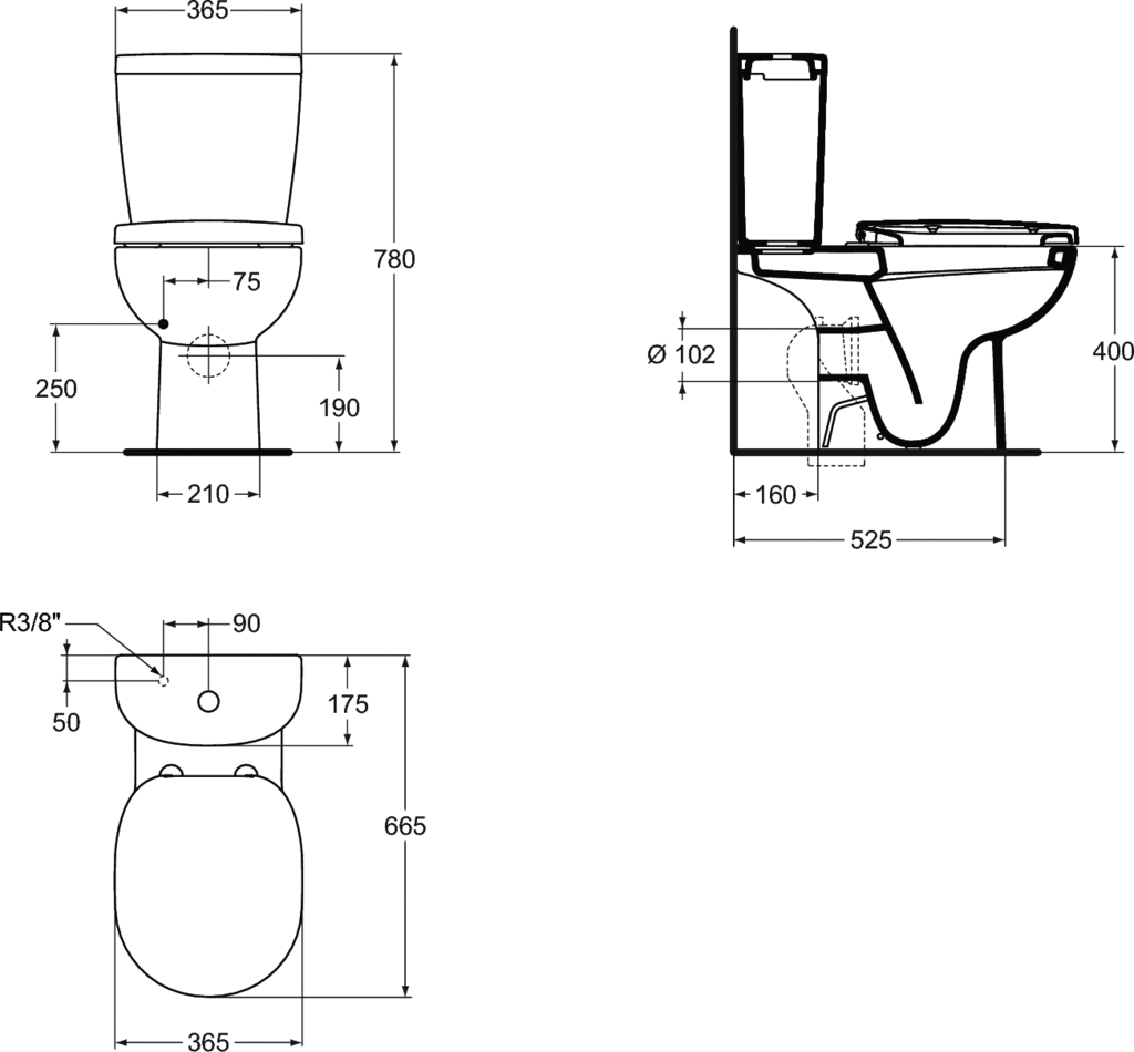 IDEAL STANDARD CONNECT CLASSIC 66,5cm soft Closing | ga-group.gr Final