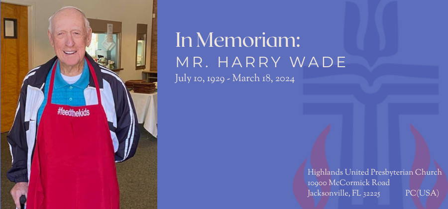 Memorial Service for Harry Wade