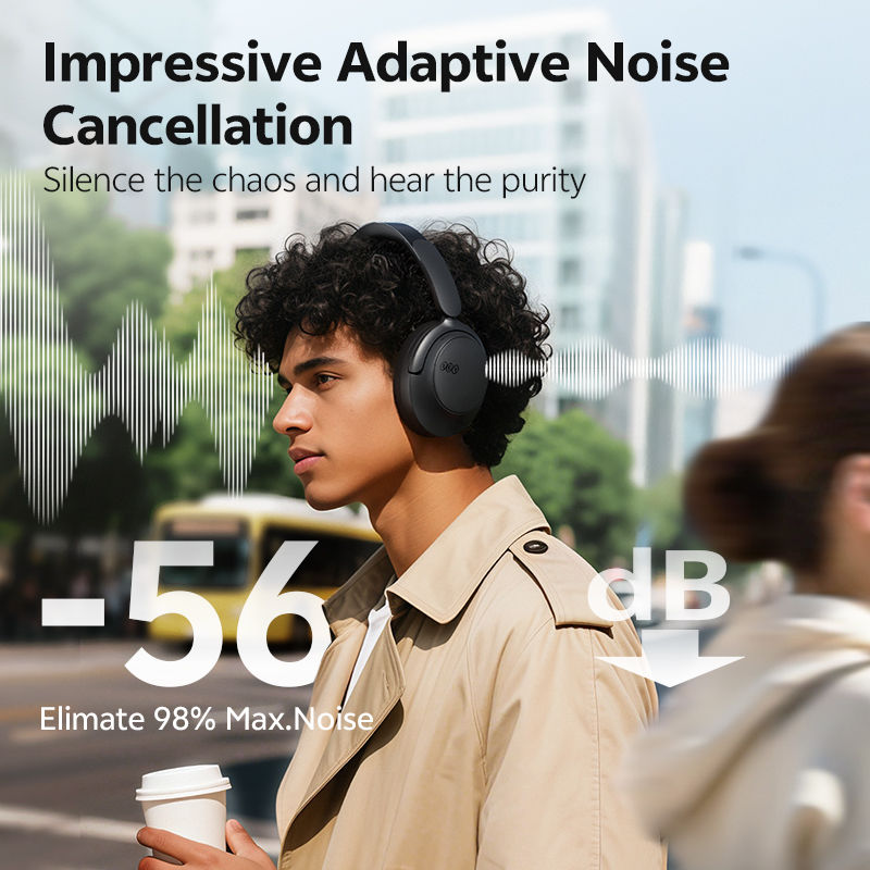 Miniatura: QCY H3S -56dB Adaptive ANC Over Ear Headphone Hi-Res LDAC Spatial Sound Wireless