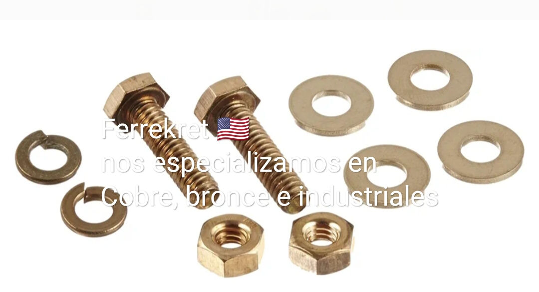 Perno de cobre y silicio bronce anti estatica Ferrekret Ecuador tuerca arandela