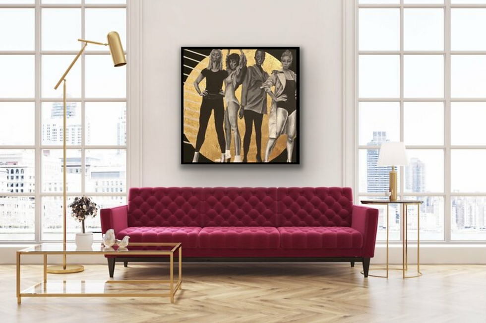 FAITH HOPE LOVE STRENGTH von Karin Döring Raumbeispiel