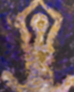 Yoga Kunst LICHTGESTALT Asana Padmasana 24 Karat Blattgold Künstlerin Karin Döring