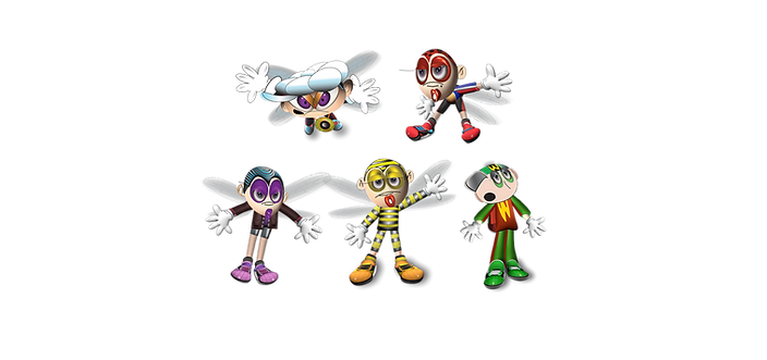 It's the Bugga Bunch characters, FlyGuy,FlyGirl,HoneyBee,LadyBug, and WigWorm.
