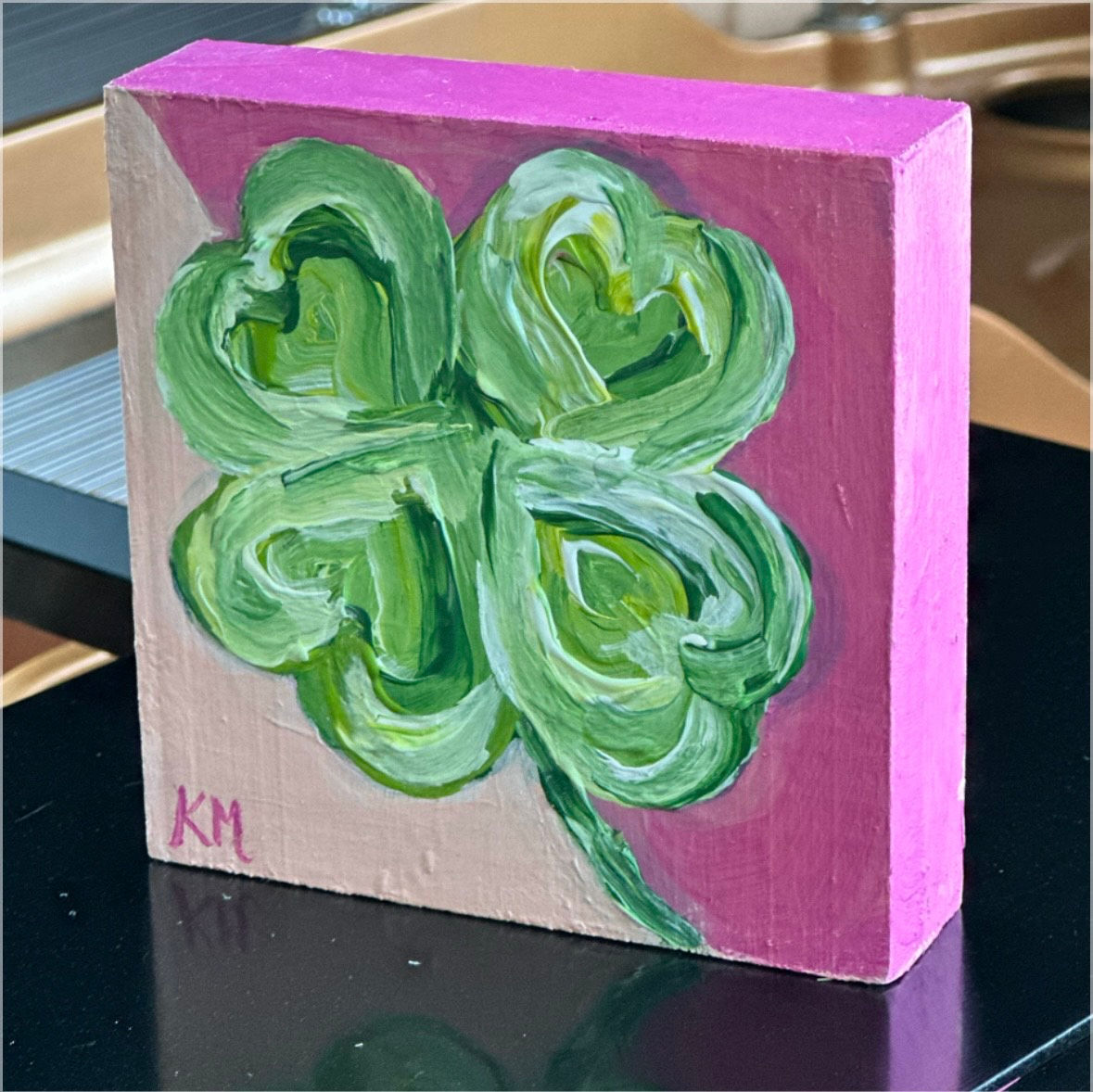 Pastel Shamrock -- Original Painting
