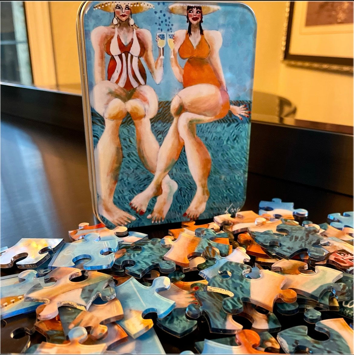Pool Babes Fine Art Puzzle