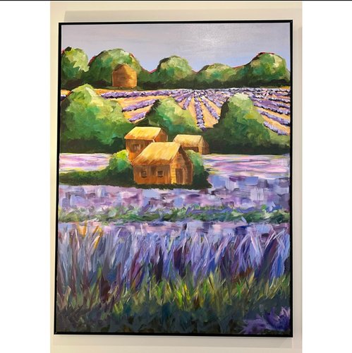 Lavender Field Diptych — Original Art | Kara Manza Art