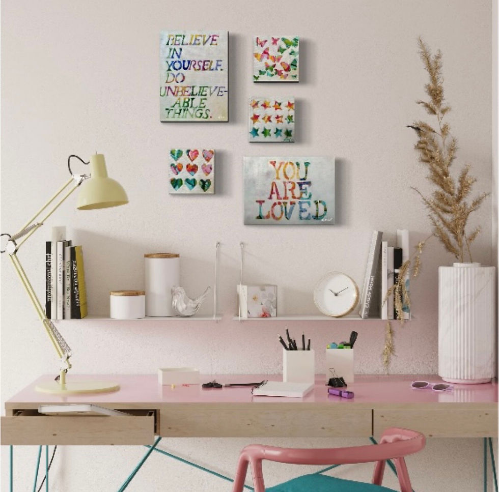 Thumbnail: Abstract Stars Merri Mini #112 -- Original Art