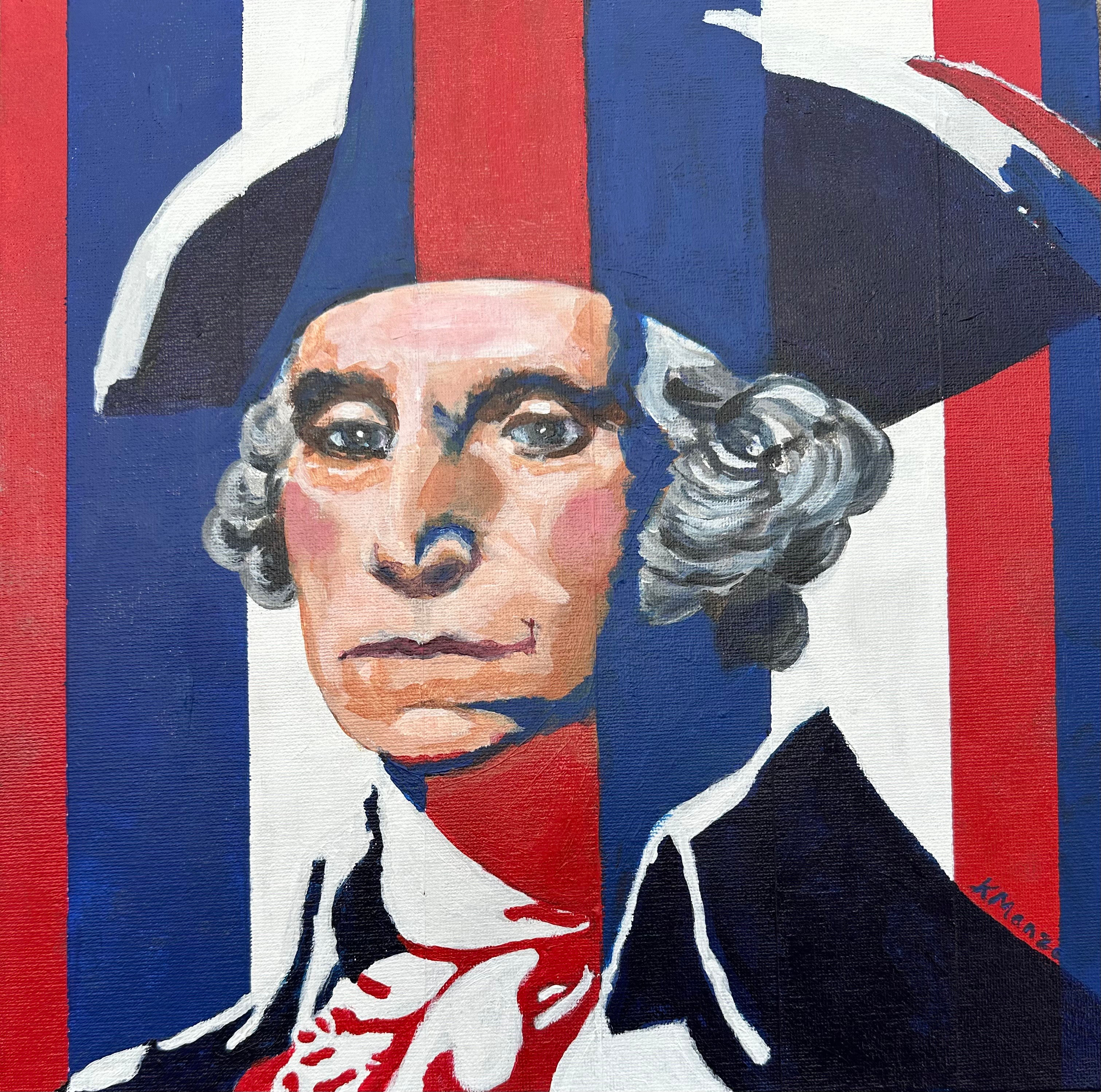 “United in Stripes: A Contemporary George Washington — Original Painting 