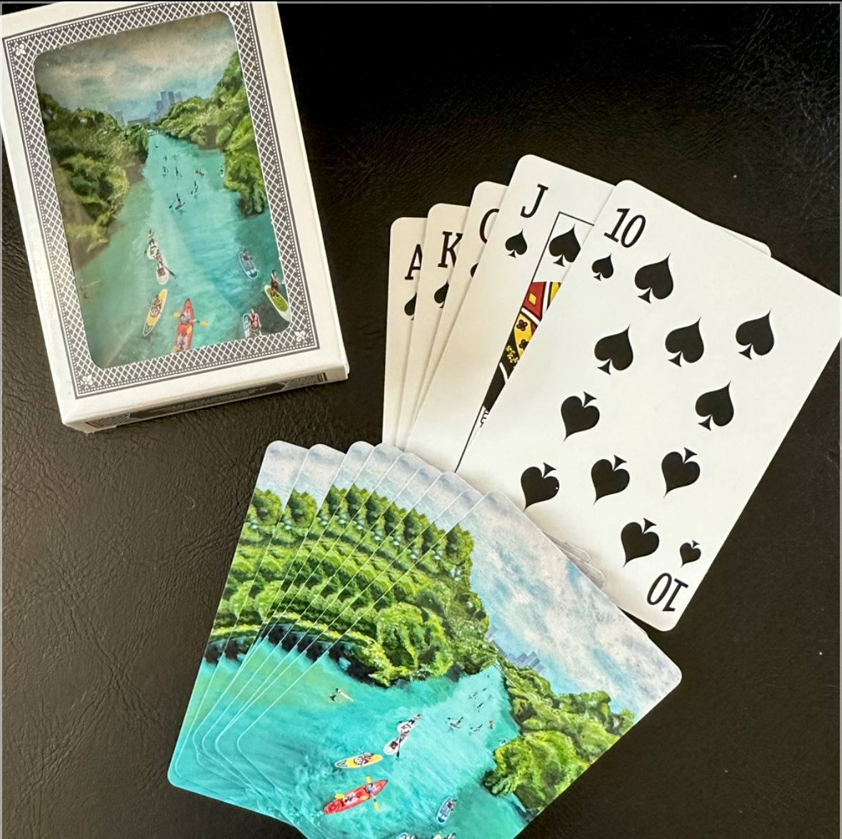 Playing Cards: Paddle Boarding on Austin’s Lady Bird Lake 