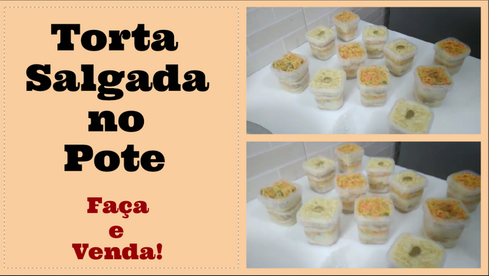 Torta salgada no Pote