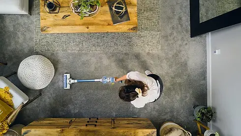 Vacuuming hero shot - One-off Cleaning Brisbane.webp