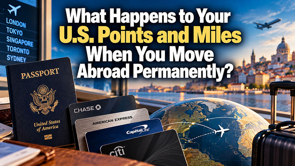 What Happens to Your U.S. Points and Miles When You Move Abroad Permanently?
