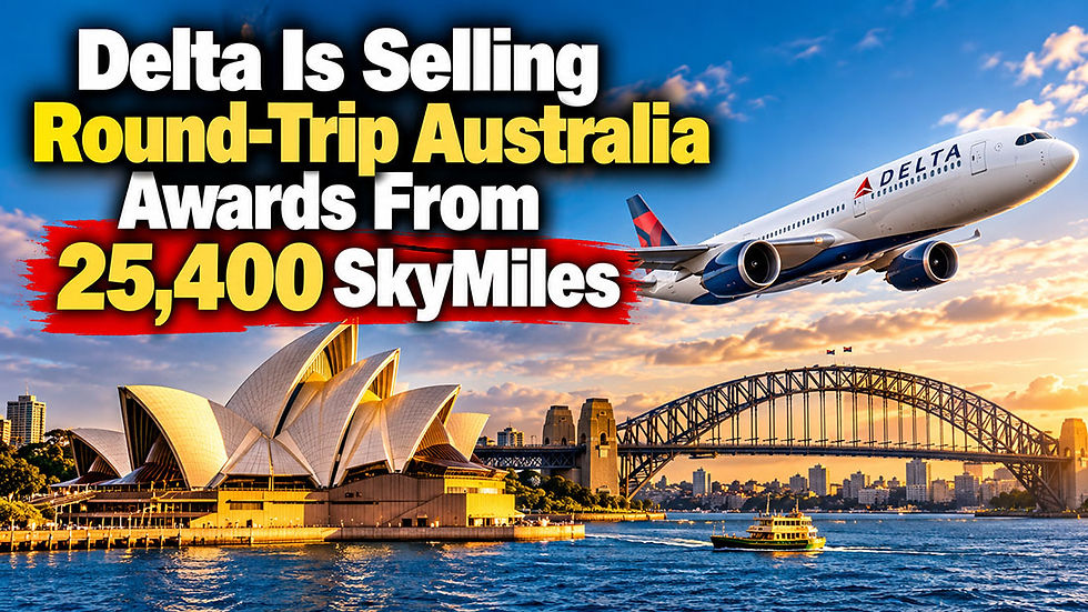 Delta Is Selling Round-Trip Australia Awards From 25,400 SkyMiles